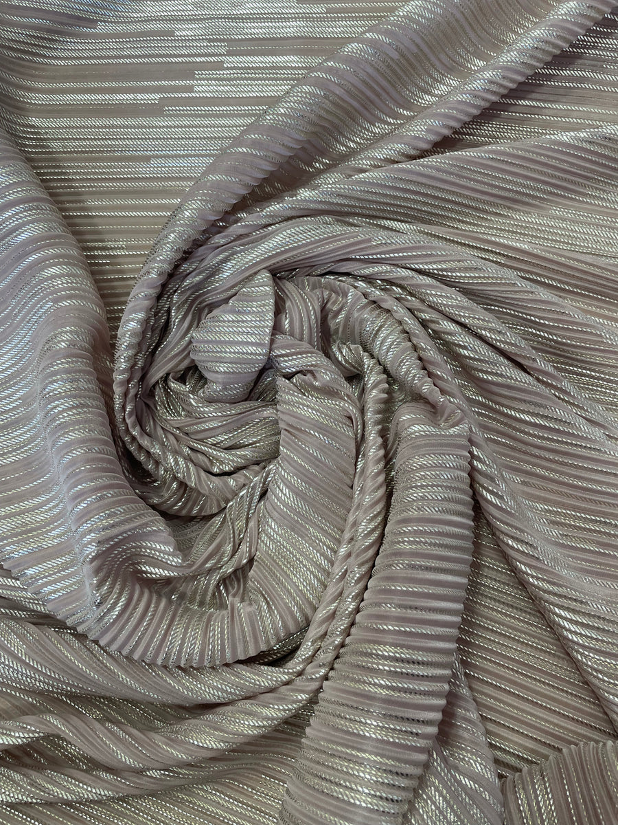 Metallic pleated silk chiffon ntomapa