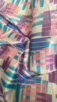 Abstract square striped silk