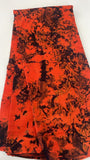 Orange and yellow tie and dye African print cotton