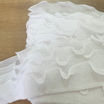 Pleated layered chiffon applique