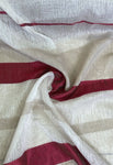 Light striped satin linen