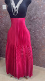 Assymetric pleated crinkle bottom