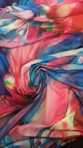 Multicoloured abstract mesh