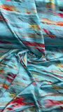 Crinkle multicoloured stroke silk