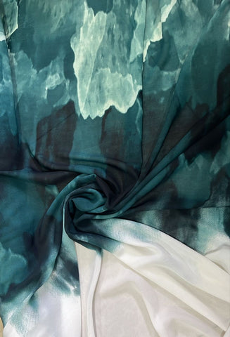 Ombre dye chiffon