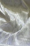 White jacquard silks