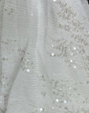 Sequin pleated mesh