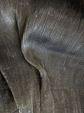 Metallic liquid micro pleated brocade