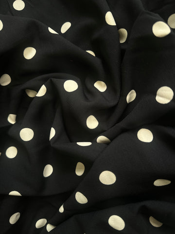 Black and nude polka rayon