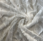 Off white peacock feather chiffon