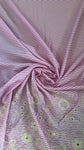 Striped embroidered border cotton