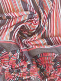 Striped border 3D chiffon