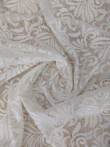 Off white floral lace jacquard