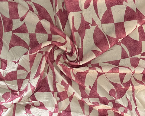 Abstarct blush and cream jacquard