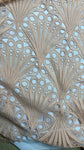 Peach shell guipere lace