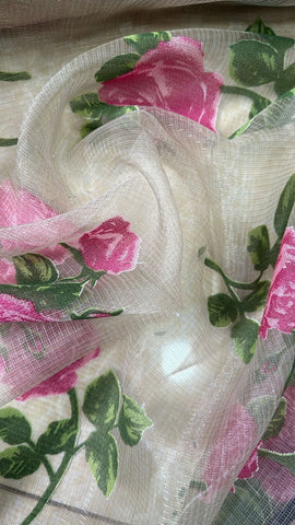 Rose net organza