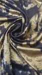 Abstract gold metallic velvet satin