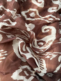 5 print coffee brown abstract tribal design