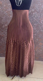 Assymetric pleated crinkle bottom