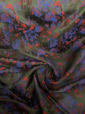 Black and blue abstract brocade