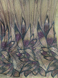 Heavily beaded lace