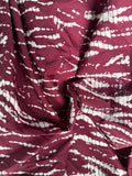 5 print burgundy skeleton design