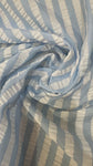 Bubble striped cotton chiffon