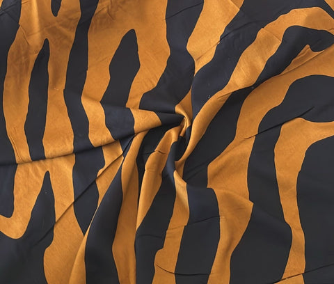 Abstract brown and black tiger rayon