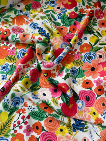 Little floral multicolored Italian silk