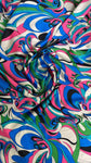 Swirly print silk