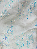 Sequin pleated mesh