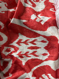 5 print orange abstract tribal design