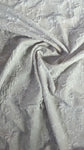 Off white crinkle textured soft jacquard