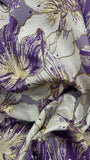 Gold metallic hibiscus brocade