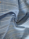 Embroidered gingham cotton linen
