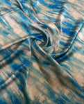Striped Tye dye crinkle silk