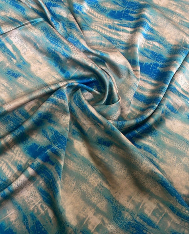 Striped Tye dye crinkle silk