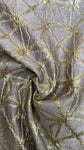 Square bow metallic brocade