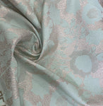 Mint and champagne metallic brocade