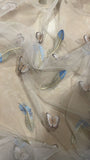 3D butterfly embroided feather tulle