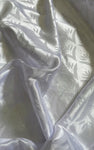 White jacquard silks