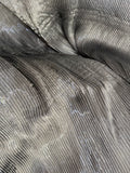 Metallic liquid micro pleated brocade
