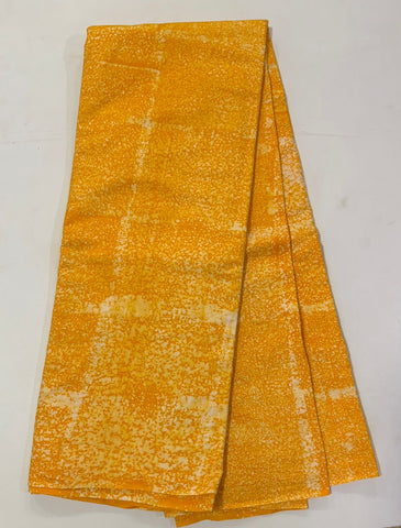 Mustard splash tie and dye African print cotton