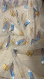 3D butterfly embroided feather tulle