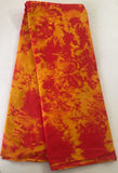 Orange and yellow tie and dye African print cotton