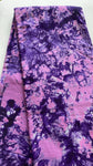 Pink and purple crack tie and dye African print cotton