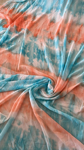 Tie and dye chiffon