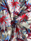 5 print blue splash floral design