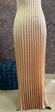 Assymetric pleated melange shimmer