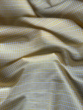 Embroidered gingham cotton linen